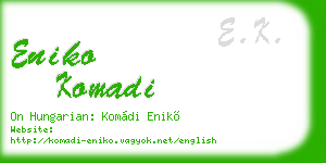 eniko komadi business card