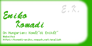 eniko komadi business card